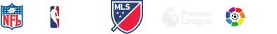 Live sports leagues - NFL, NBA, MLS, Premier League, La Liga